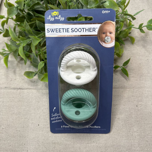 Green and White Soother Pacifier